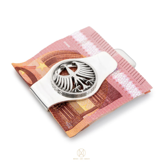 5 DM Silber / Geldklammer / Silber gehärtet