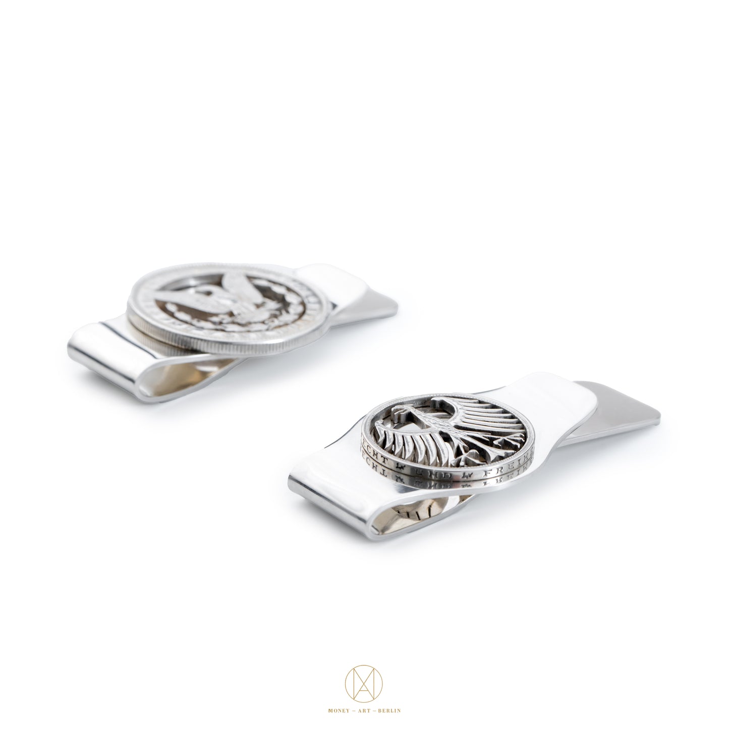 5 DM Silber / Geldklammer / Silber gehärtet