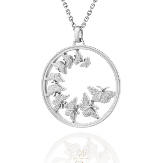 Mexiko / Flug der Monarchfalter / Silber oder 18 Karat / Ohne Kette