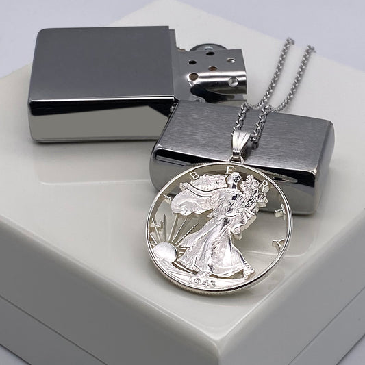 USA / Halber Dollar / Walking Liberty / Original / Ohne Silberkette