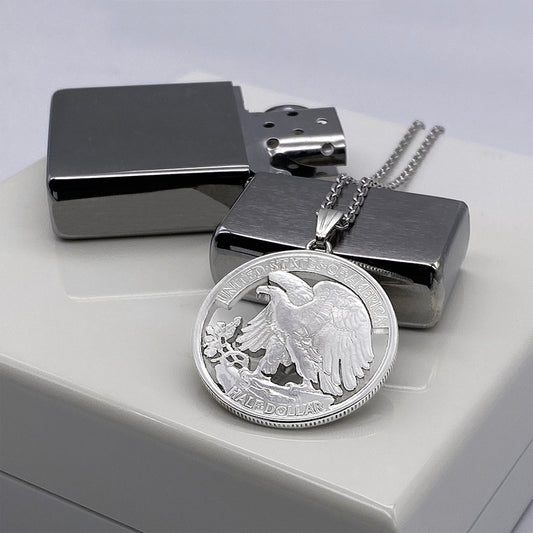 USA / Halber Dollar / Weißkopfseeadler / Original / Ohne Silberkette