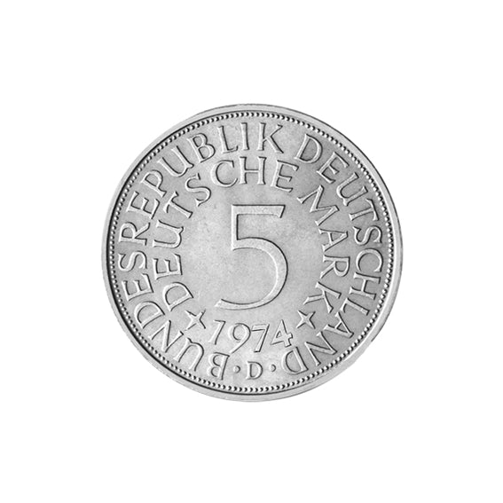 Germany / 5 Deutsche Mark / 625 silver / Original / Without silver chain