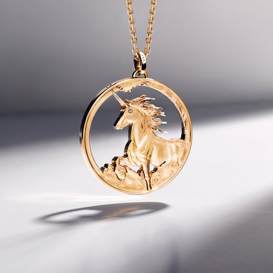 Tokelau / Neuseeland / Einhorn / 18 Karat Gold / Ohne Goldkette