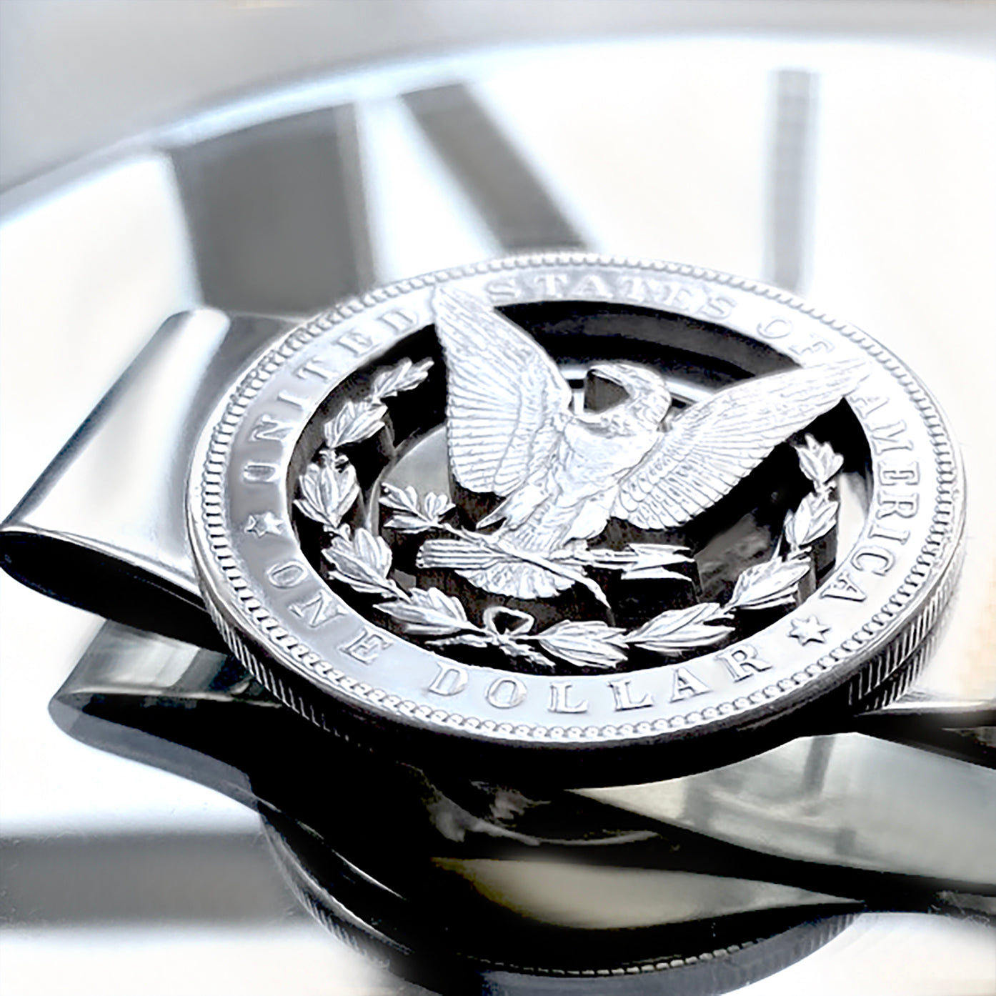 USA / Morgan Silber Dollar / Weißkopfseeadler / Geldklammer Silber gehärtet