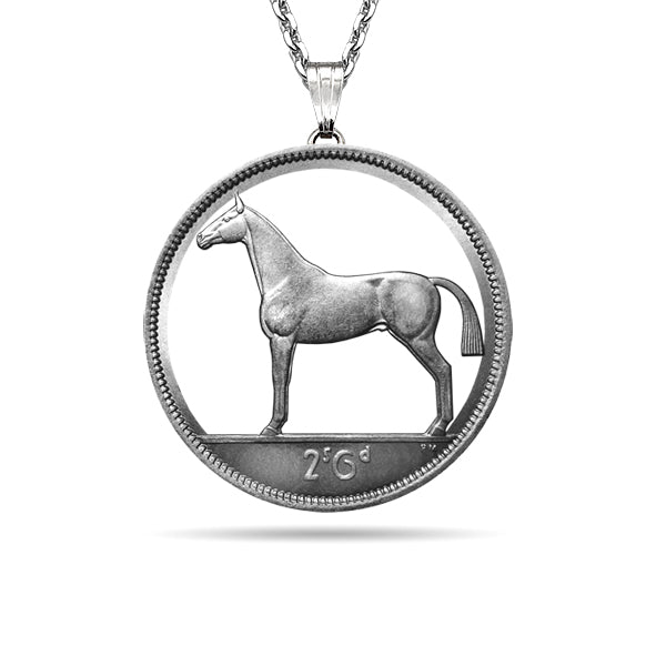 Irland / Halbe Krone / Irisches Jagdpferd / Original / Ohne Silberkette