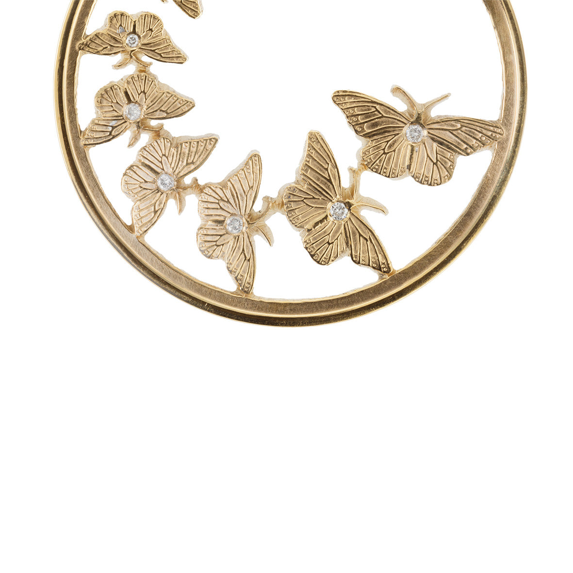 Mexiko / Monarchfalter / 18 Karat Gold / mit 10 Diamanten veredelt / ohne Goldkette