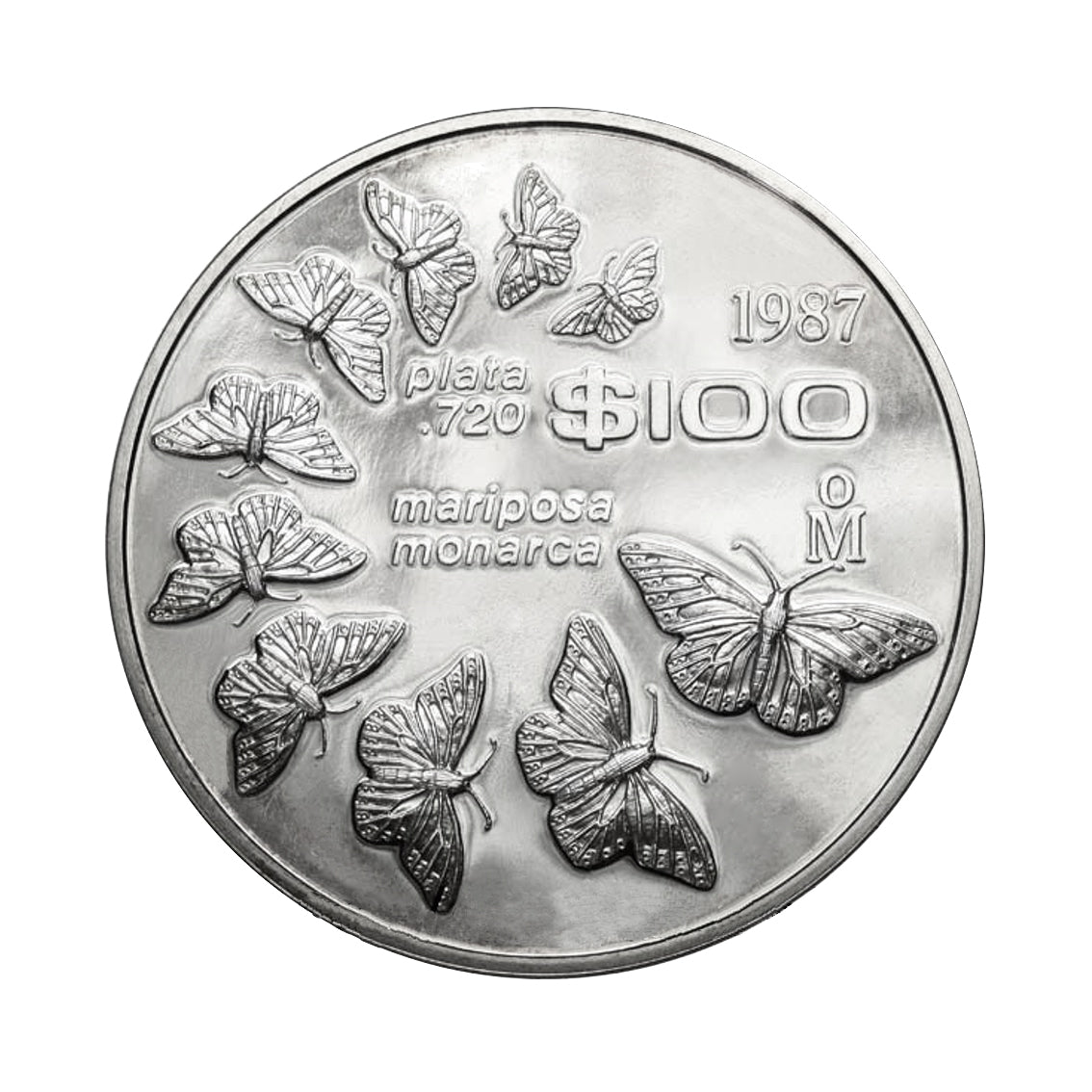 Mexiko / Monarchfalter / 1987 / Anhänger / Silber / ohne Kette