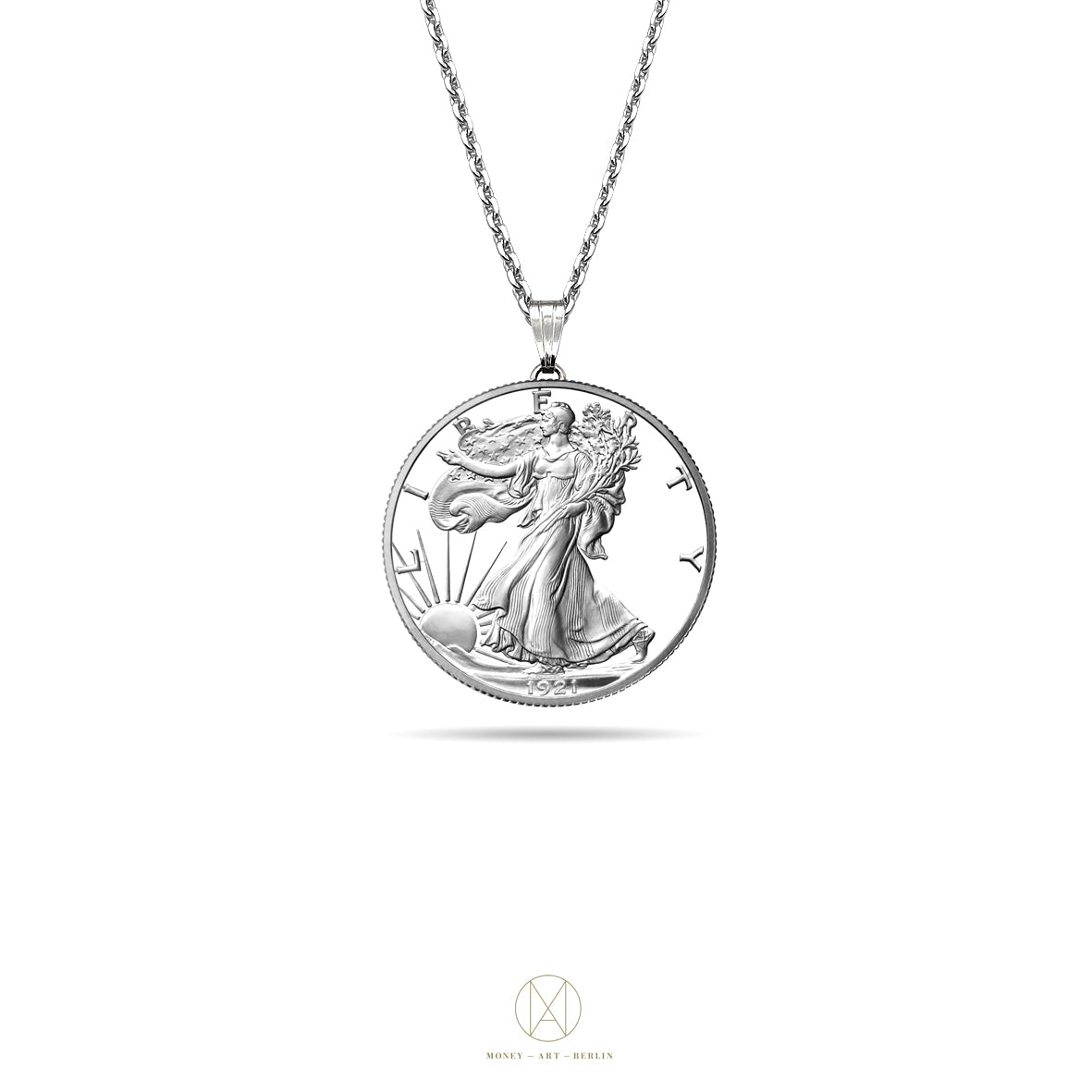 USA / Halber Dollar / Walking Liberty / Original / Ohne Silberkette