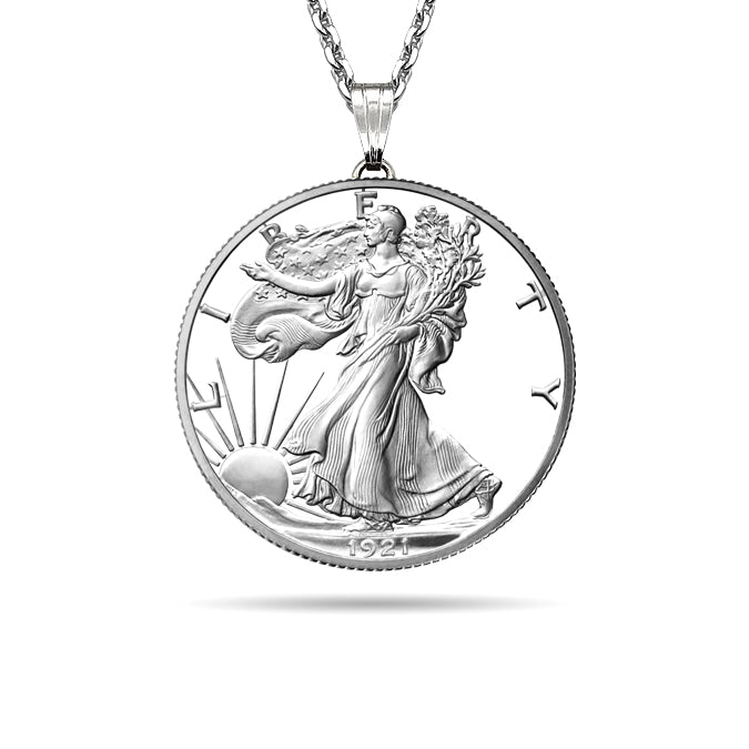 USA / Halber Dollar / Walking Liberty / Original / Ohne Silberkette