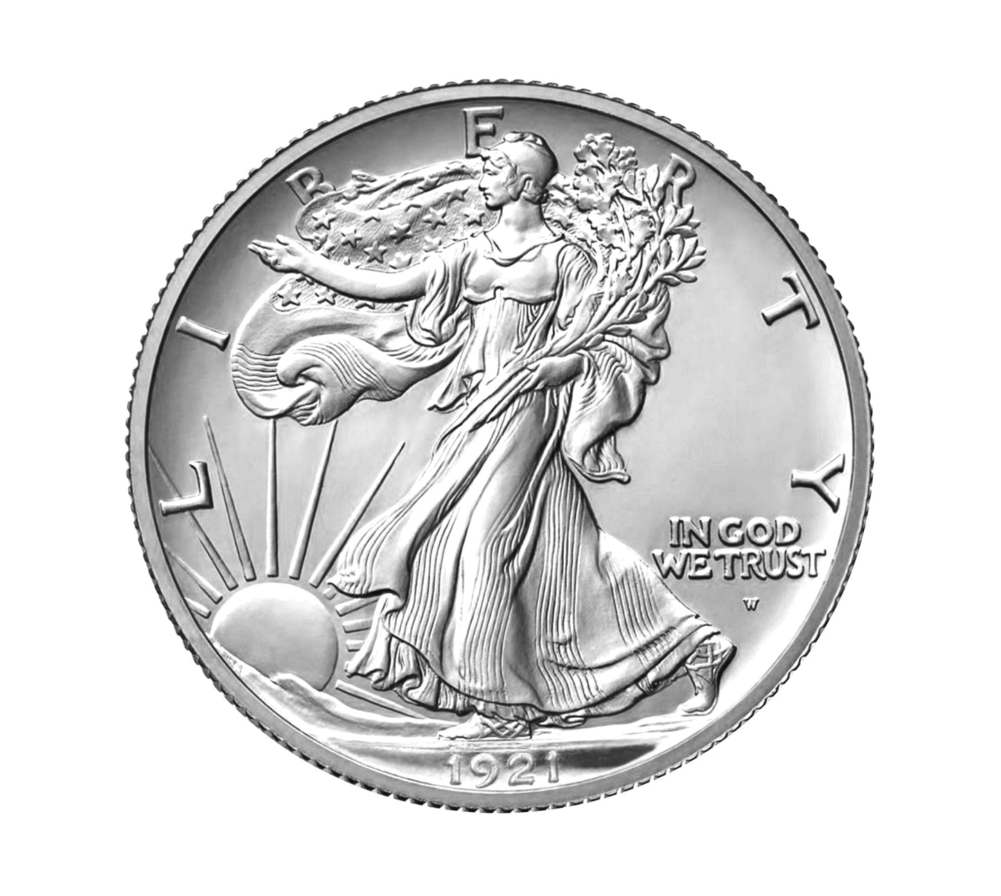 USA / Halber Dollar / Walking Liberty / Original / Ohne Silberkette