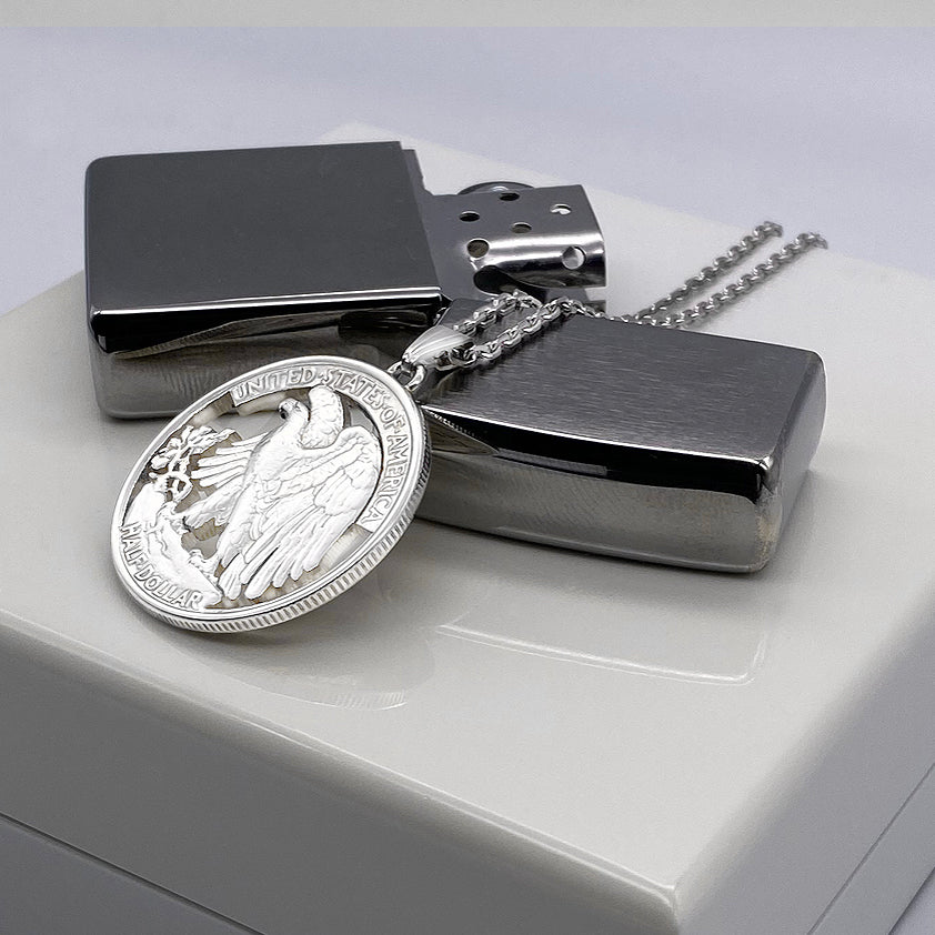 USA / Halber Dollar / Weißkopfseeadler / Original / Ohne Silberkette